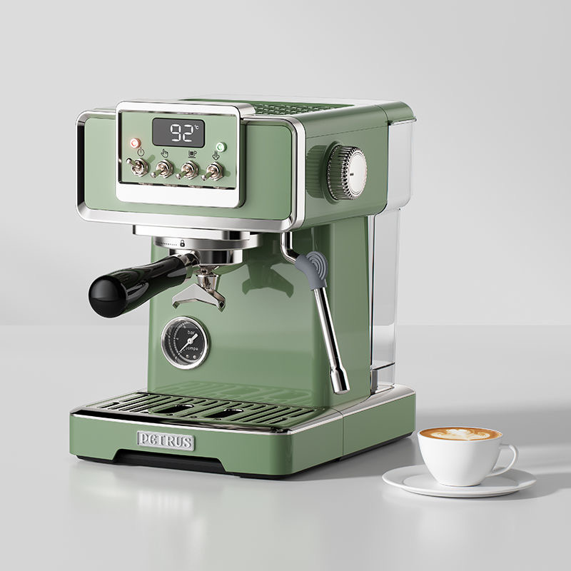 柏翠PE3828复古小绿PRO意式咖啡机全半自动小型一体家用海盐小方 - 图3