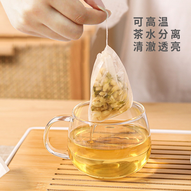 Edo茶包袋玉米纤维100只过滤袋子煮泡茶袋包煲汤煮汤蒸煮调料袋 - 图0