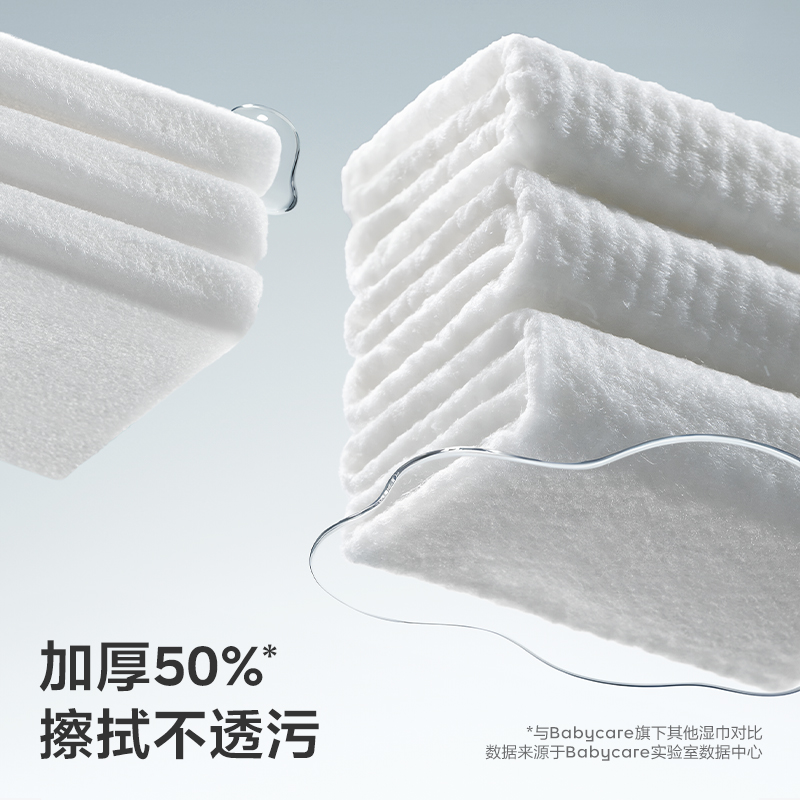 babycare白盖加量装加厚手口专用婴儿湿巾宝宝湿纸巾100抽*6包 - 图0