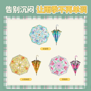 MINISO名创优品迪士尼万花筒系列窗花长柄伞可爱卡通萌趣学生雨伞