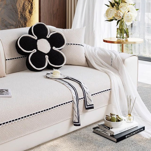 Golden lemon home fabric sofa cushion fixed