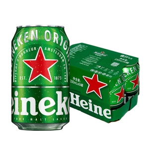 喜力【Heineken】经典拉罐啤酒330ml*6听/组