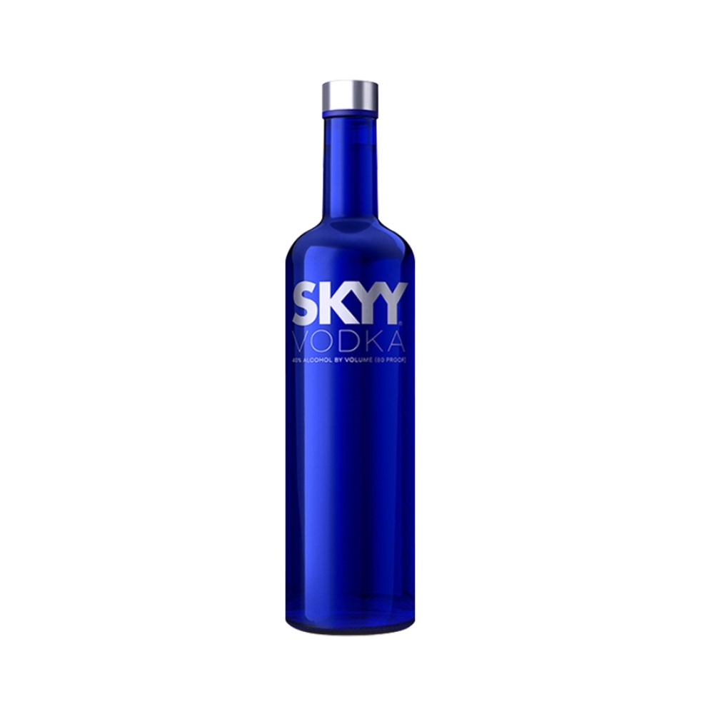 深蓝伏特加SKYY美国进口原味VODKA洋酒750ml*1瓶基酒特调酒鸡尾酒 - 图0