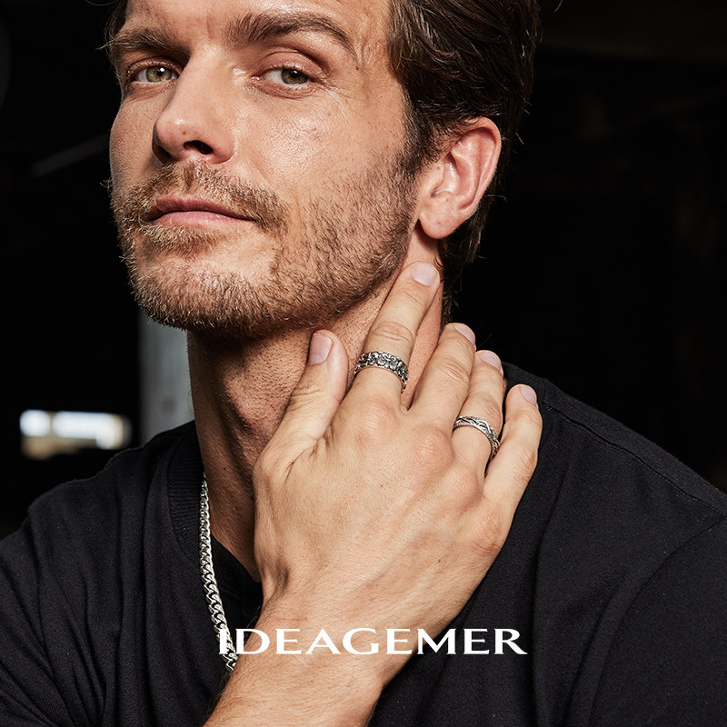 IDEAGEMER iris sterling silver ring trendy for boys