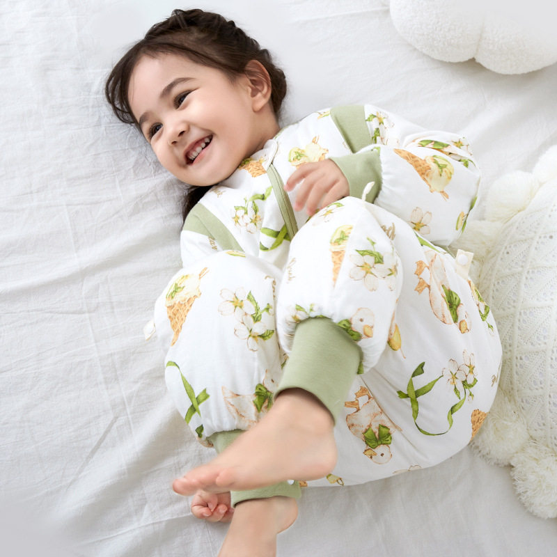 婴儿睡袋分腿秋冬款夹棉加厚宝宝纯棉儿童防踢被四季通用防惊跳,淘宝优惠券,粉丝福利购,淘宝优惠卷