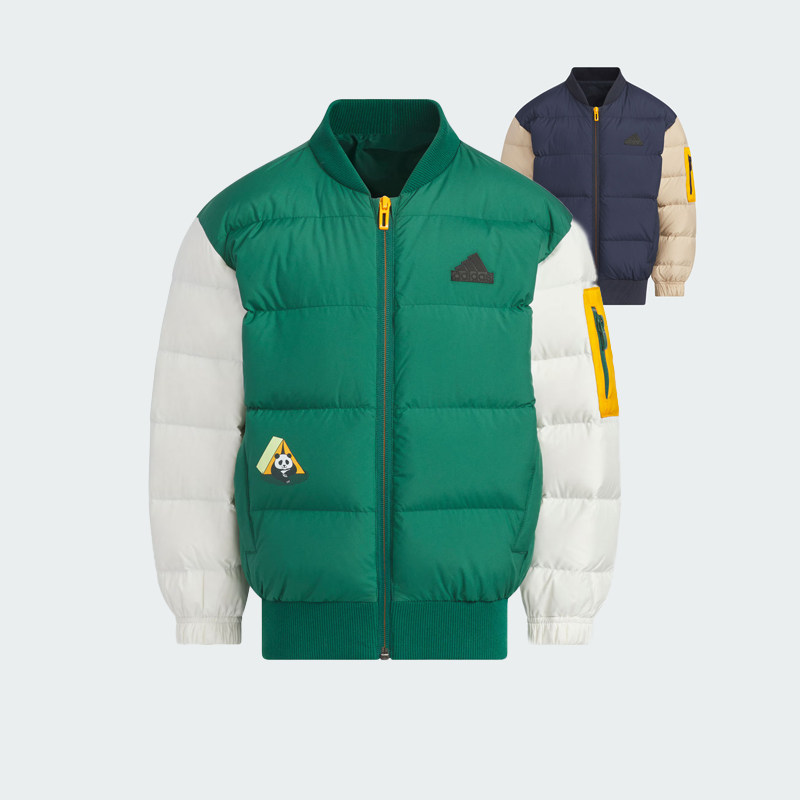 阿迪达斯儿童外套24年冬季男小童加厚立领短款夹克羽绒服JJ5014,淘宝优惠券,粉丝福利购,淘宝优惠卷
