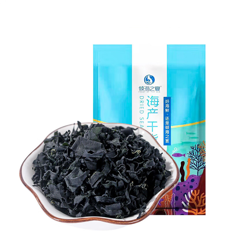 倾海之宴裙带菜干货烘干海木耳海带大片嫩叶火锅食材轻食60g