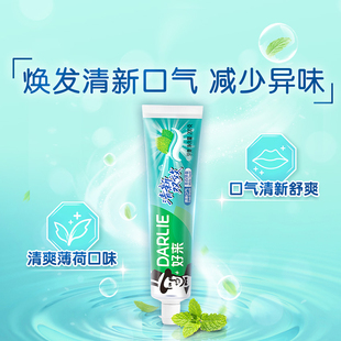 好来牙膏清新双效大容量200g*4支