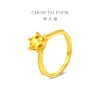 Chow Tai Fook six-claw diamond wedding ring is simple and high-end