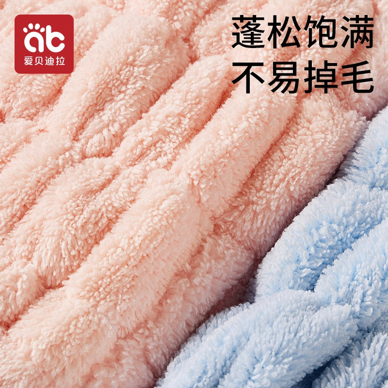 儿童干发帽超强吸水速干女童干发浴帽子擦头发毛巾宝宝洗头包头巾 - 图2