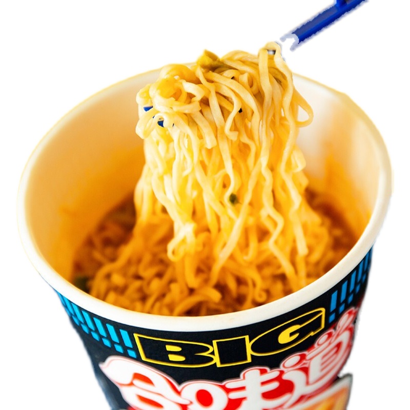 NISSIN/日清方便面大杯合味道赤海鲜浓虾汤风味代餐夜宵112g×1杯 - 图1