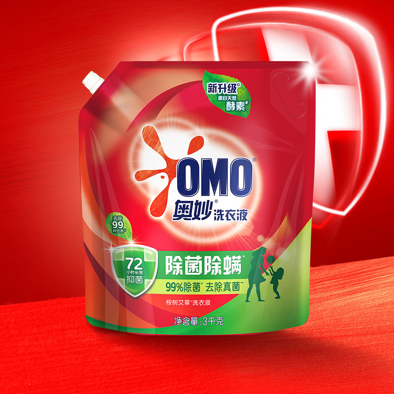 奥妙除菌除螨壶嘴袋装洗衣液3KG