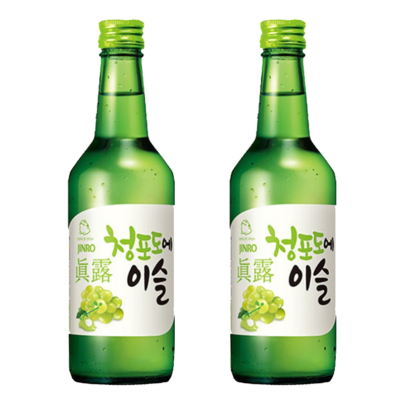 韩国进口真露烧酒葡萄西柚李子13度360ml*6瓶果味清酒混合整箱装 - 图2