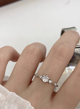 珍·尚银男女通用银戒指