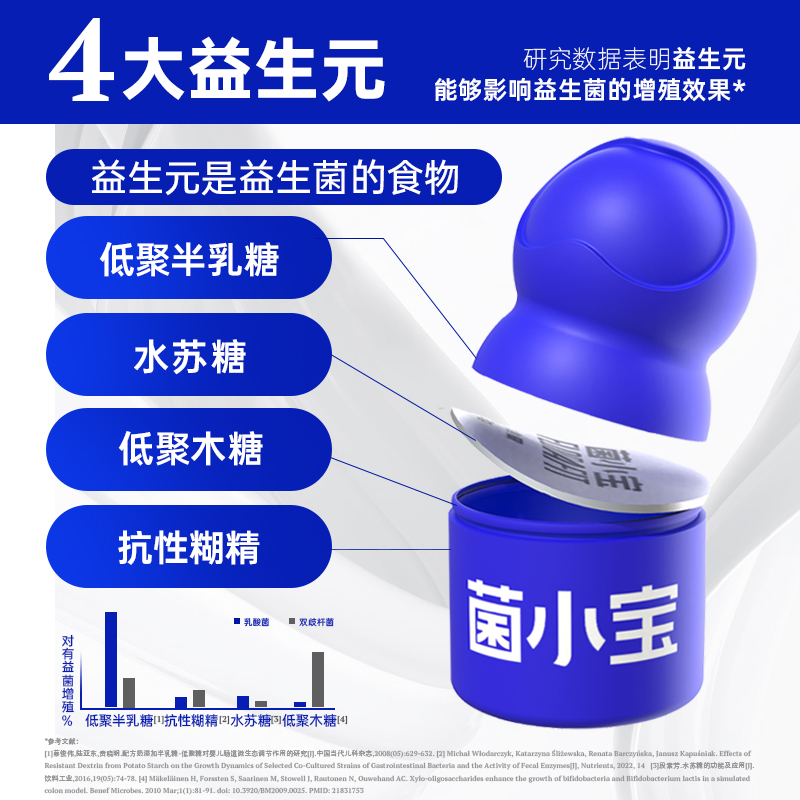 菌小宝太空15号千亿B420益生菌2g*30瓶数字管理大人冻干粉