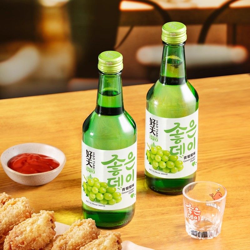 韩国进口好天好饮果味烧酒青葡萄味配制酒聚餐小酌,淘宝优惠券,粉丝福利购,淘宝优惠卷