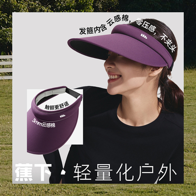 蕉下空顶黑胶防晒帽太阳帽保暖帽