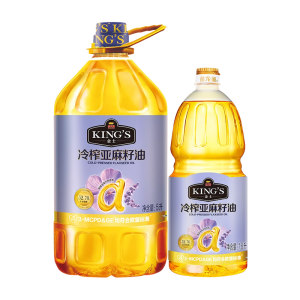 金龙鱼KING'S亚麻籽油 低温冷榨一级高亚麻酸家庭食用油