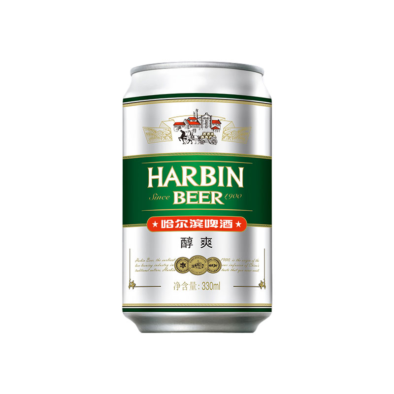 Harbin Beer/哈尔滨啤酒醇爽6连包330ml*6听