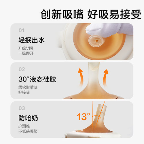 乐扣乐扣学饮杯婴儿6个月以上宝宝水杯专用刻度喝奶杯防呛吸管杯 - 图0