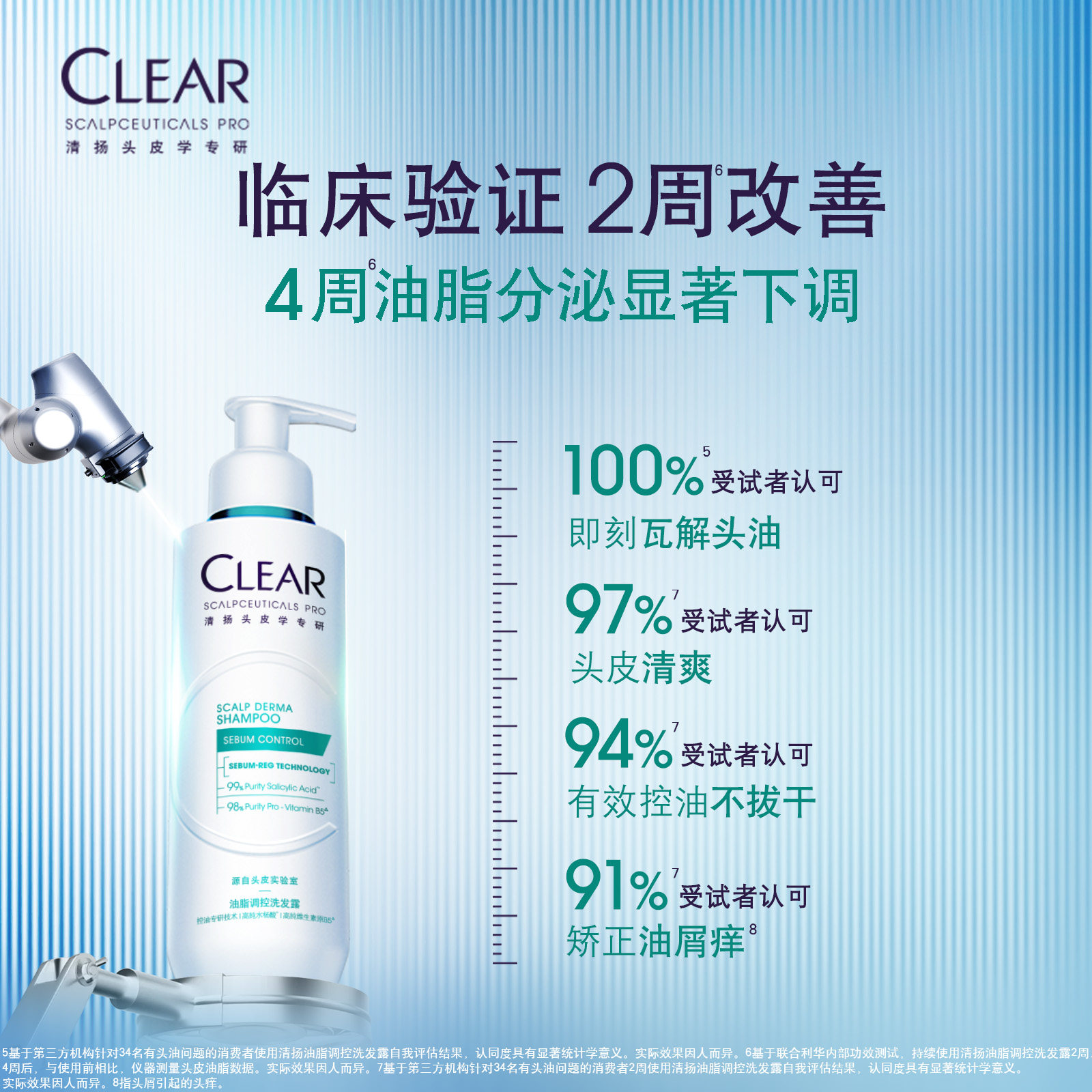 清扬油脂调控洗发水洗发露