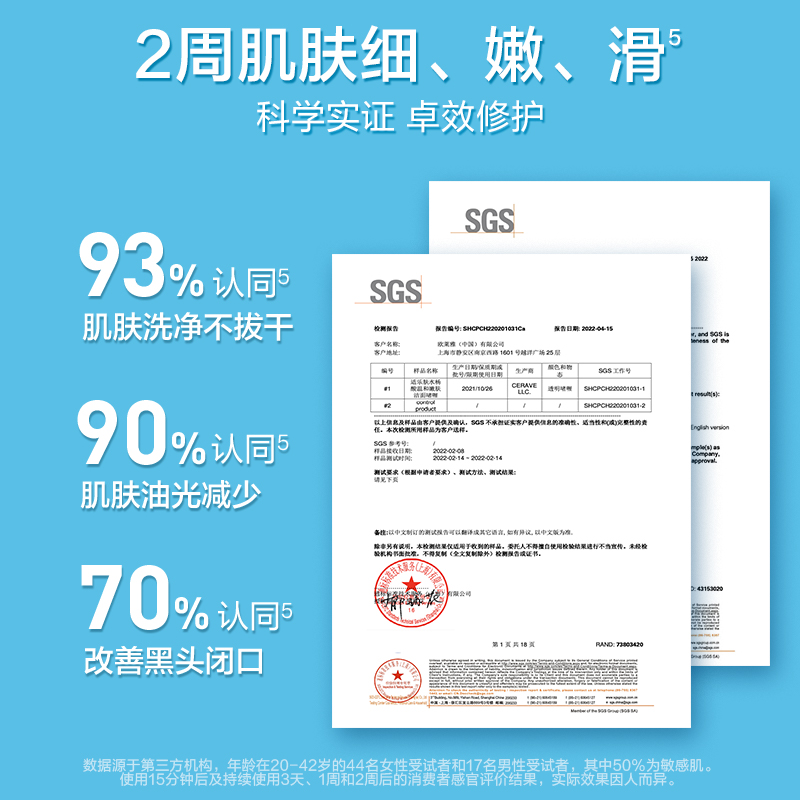 CeraVe/适乐肤【赵露思推荐】水杨酸温和嫩肤泡沫洁面啫喱236ml