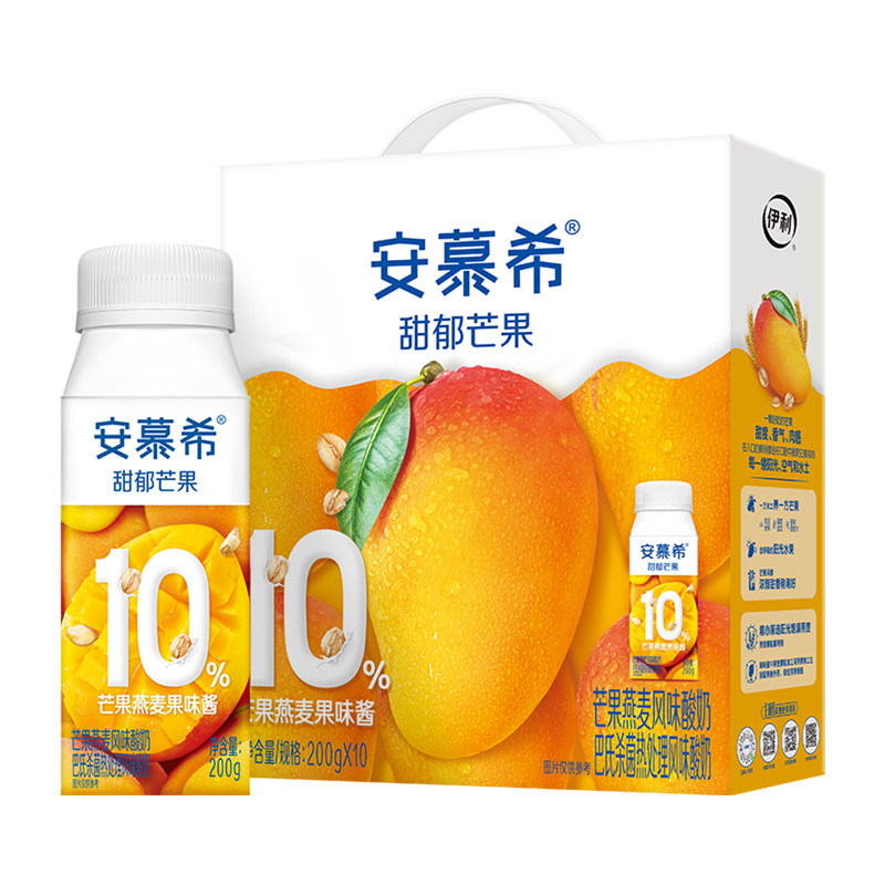 伊利安慕希芒果燕麦味酸奶200g*10瓶