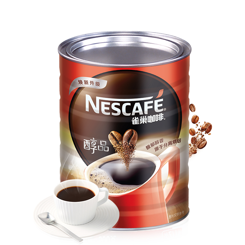 Nescafe雀巢咖啡醇品咖啡500g*1罐速溶黑咖啡听装罐装咖啡粉277杯-图0