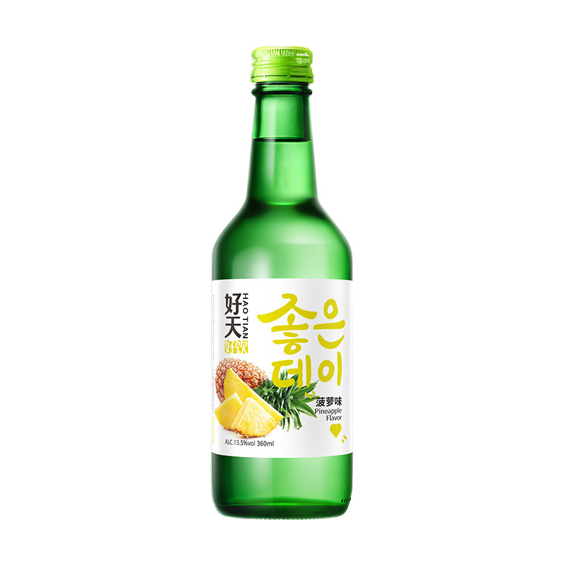 韩国进口好天好饮菠萝味果味烧酒360ml*6瓶聚会聚餐小酌,淘宝优惠券,粉丝福利购,淘宝优惠卷