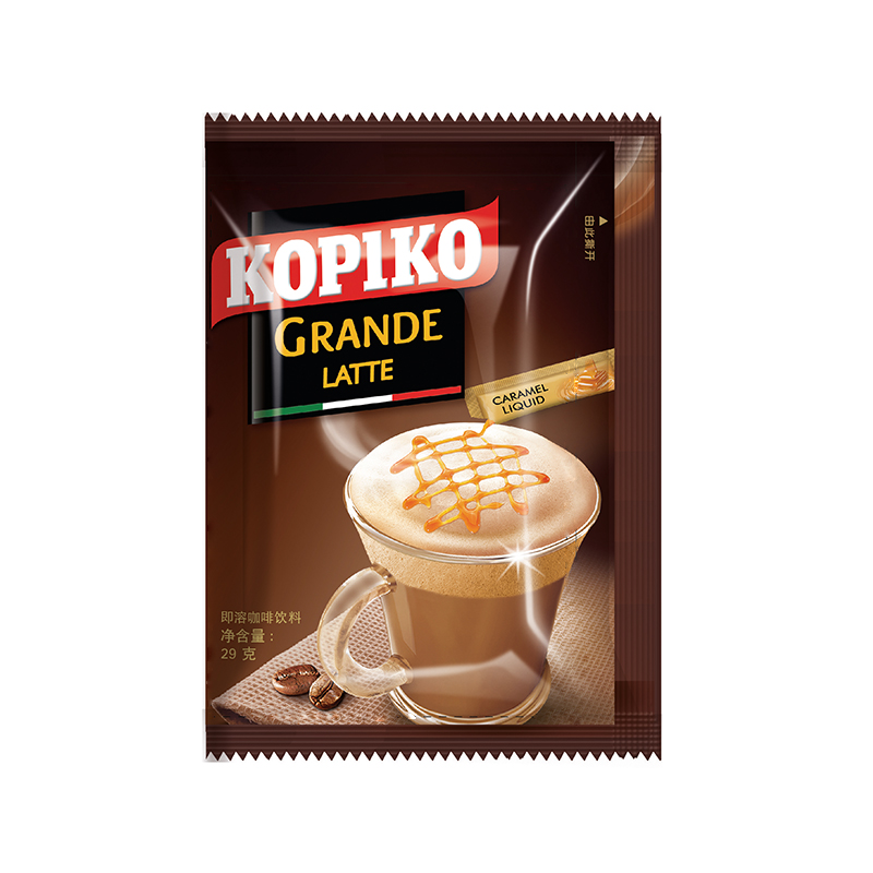 【进口】KOPIKO/可比可三合一拿铁32g*24包速溶咖啡768克 - 图3