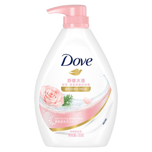 Dove/多芬舒缓水透沐浴露清爽美肤温和滋养玫瑰香氛持久留香 - 图0