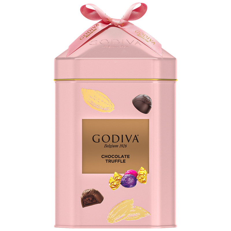 【到期日24.8.5】GODIVA/歌帝梵松露形巧克力12颗铁罐装节日礼物-图0