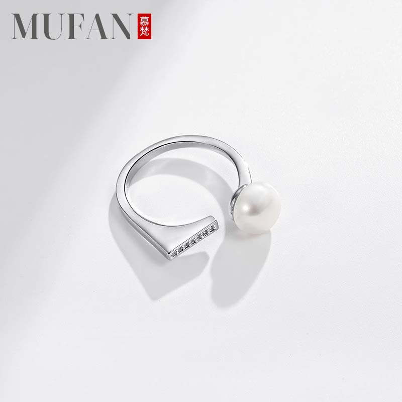 Mufan one-word opening adjustable pearl ring