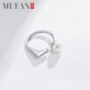 Mufan one-word opening adjustable pearl ring