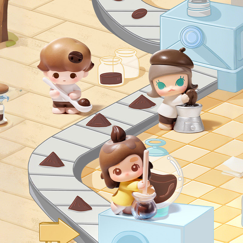 POPMART泡泡玛特泡泡萌粒 咖啡工厂系列袋装盲袋（1粒）玩具礼物,淘宝优惠券,粉丝福利购,淘宝优惠卷