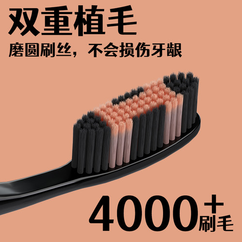 乐齿软毛牙刷成人加长刷头双重植毛不伤牙龈2支装高端正品 - 图0