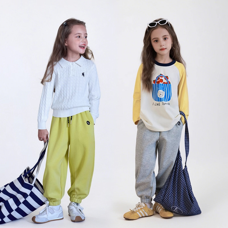 图图小象童装女童加绒裤子2025春秋儿童卫裤运动裤时尚百搭校服裤,淘宝优惠券,粉丝福利购,淘宝优惠卷