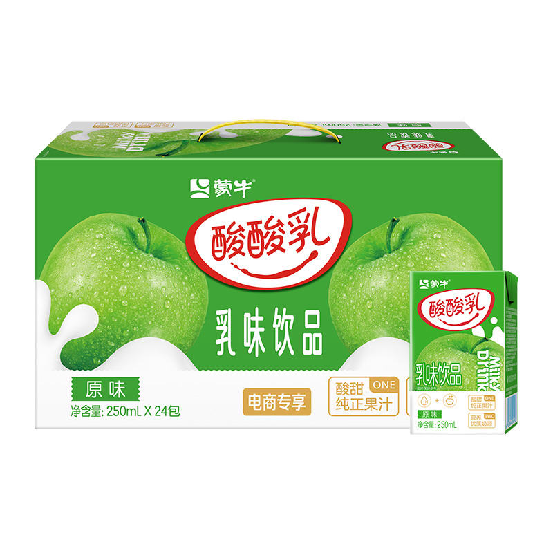 【百亿补贴】蒙牛酸酸乳原味乳味饮品250ml*24盒-图0