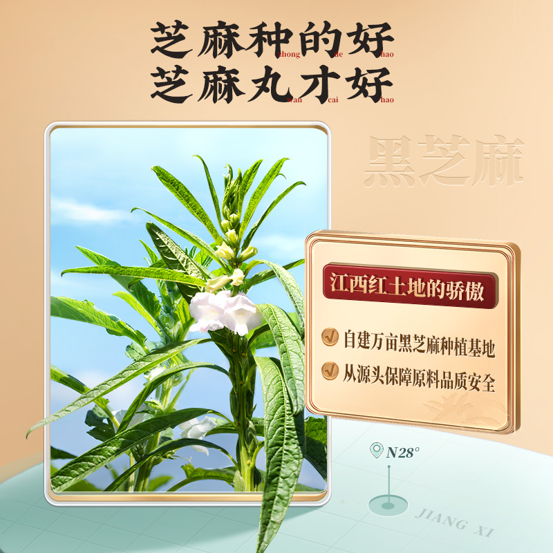 老金磨方黑芝麻丸球老金磨坊芝麻正品官方零食兒童孕婦126g*4罐裝_天貓超市_傳統滋補營養品