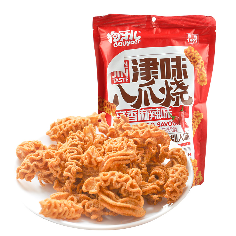 狗牙儿膨化食品八爪烧辛香麻辣味188g/袋零食小吃怀旧吃货8090后 - 图0