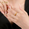 Jinzhifu Rope Knot Gold Ring Women's 2026 New 6D Pure Gold Inlaid Ring