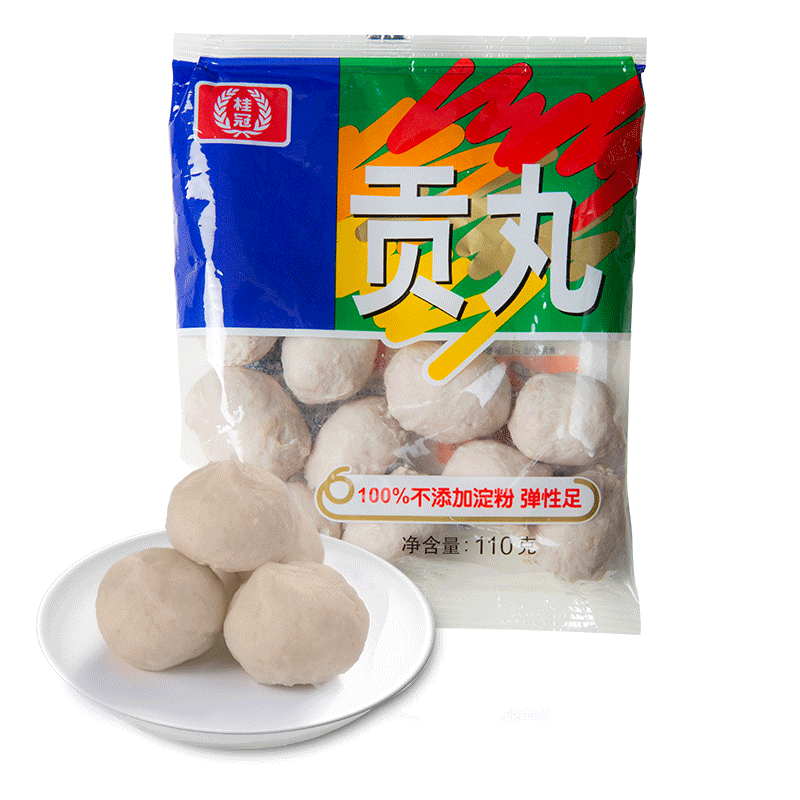 桂冠猪肉贡丸厚实肉感真材实料紧实