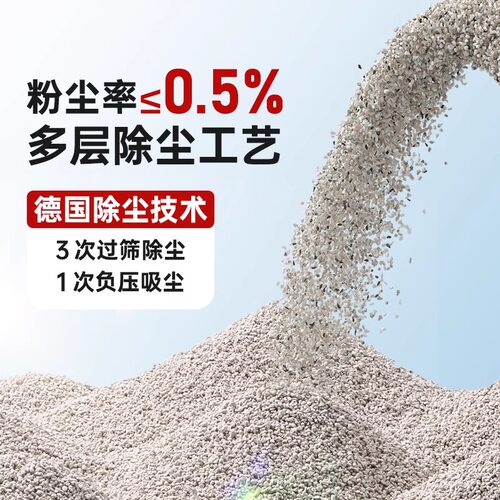 miniso名创优品钠基矿砂猫砂5kg*2袋无尘除臭结团膨润土猫砂 - 图1