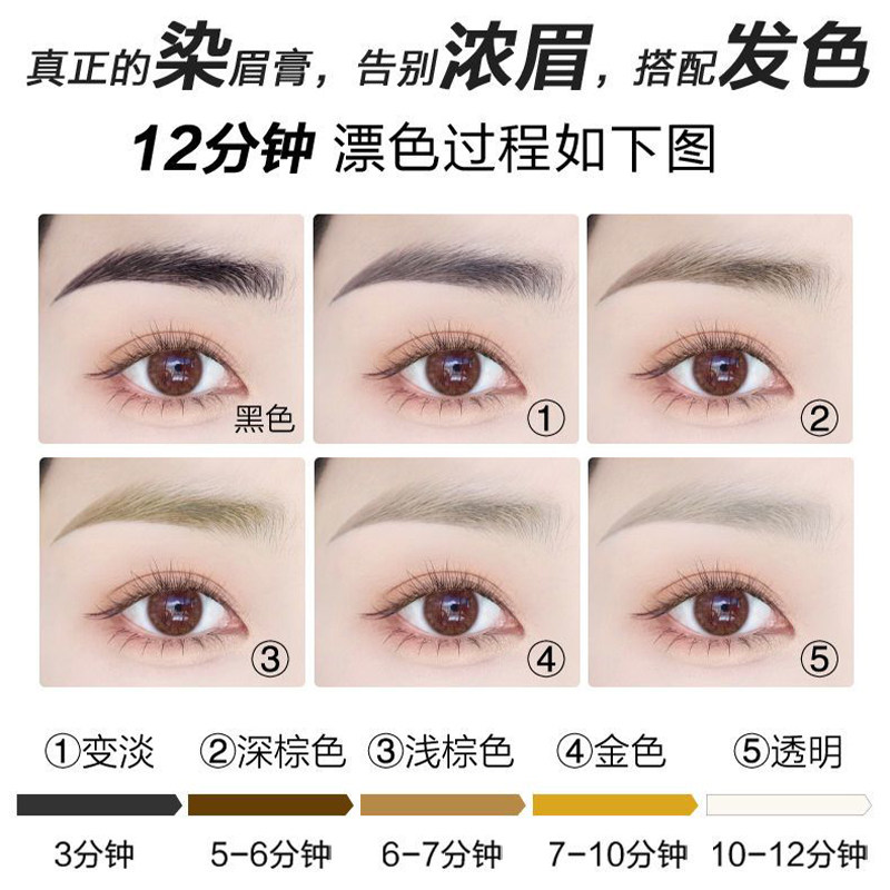眉毛染眉膏漂眉剂浅色系半永久染色膏淡化大浓眉毛漂胡剂不易脱色,淘宝优惠券,粉丝福利购,淘宝优惠卷