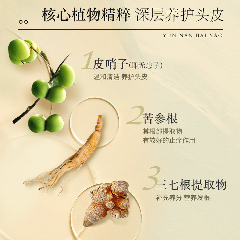 云南白药养元青洗发水套装控油止痒蓬松洗发礼物旅行-下拉更优惠