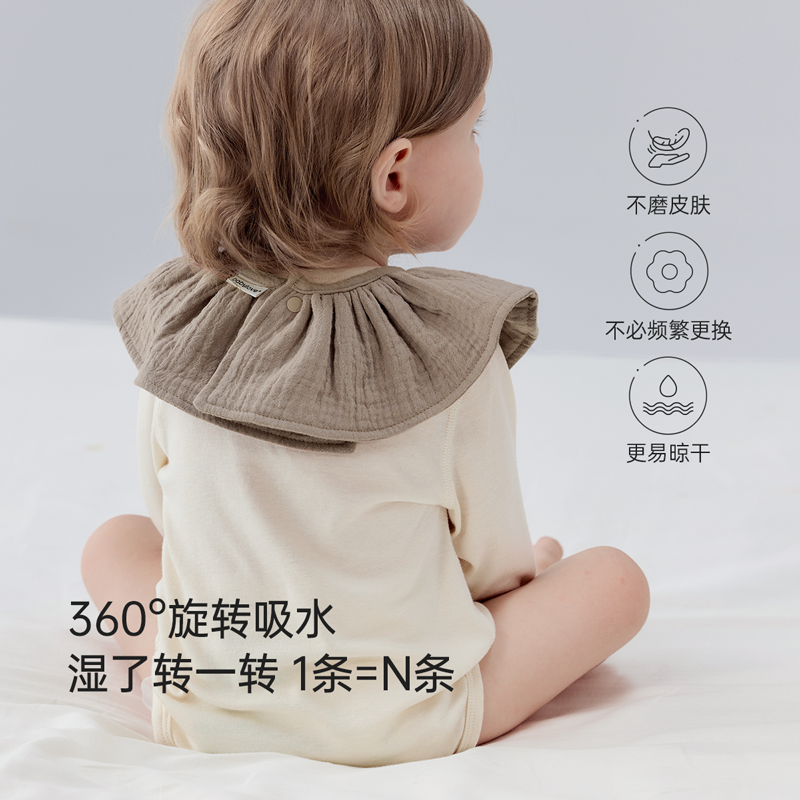 babylove婴儿围嘴纯棉纱布新生儿四季瞬吸透气围兜宝宝防污口水巾,淘宝优惠券,粉丝福利购,淘宝优惠卷