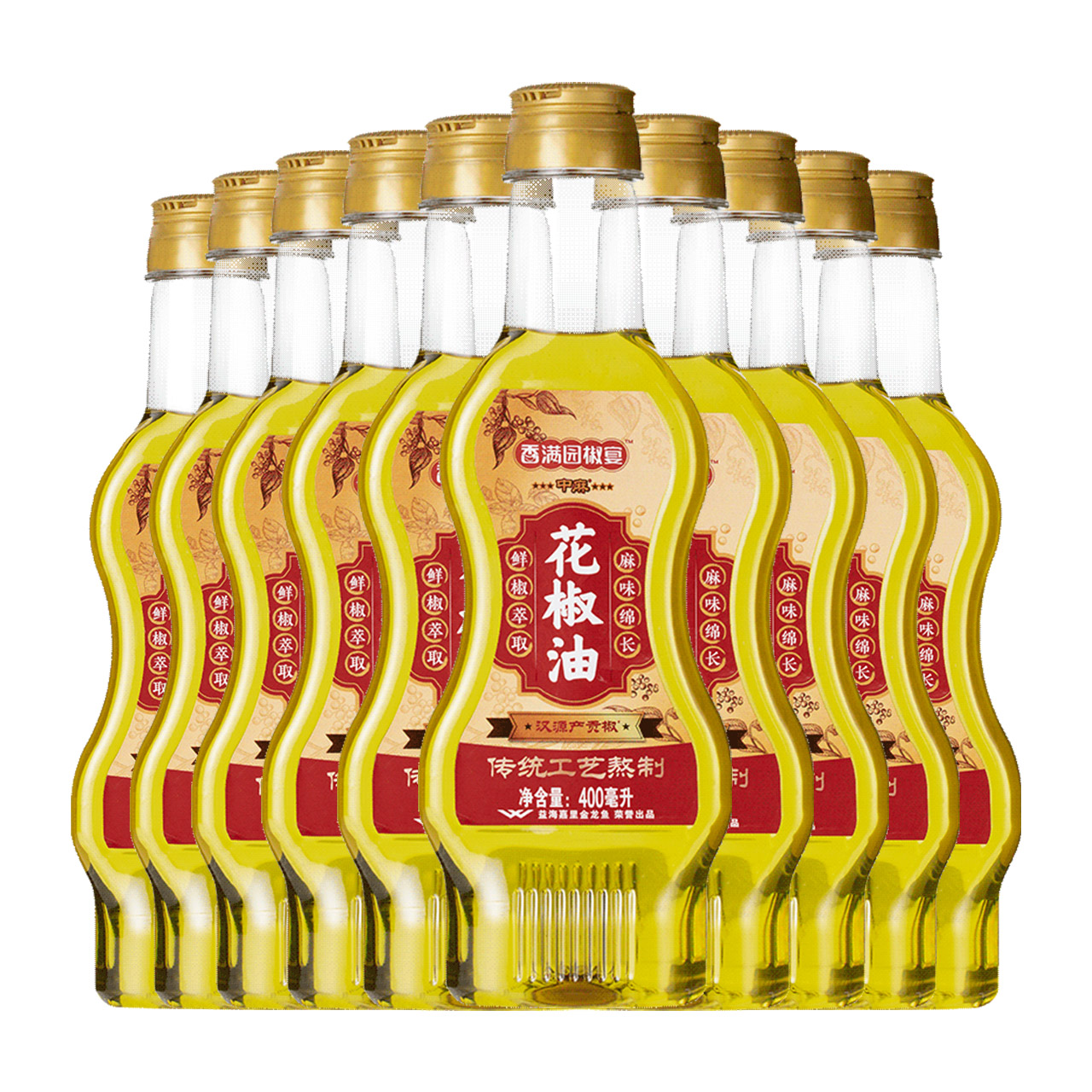 香满园椒宴中麻花椒油400ml*10瓶