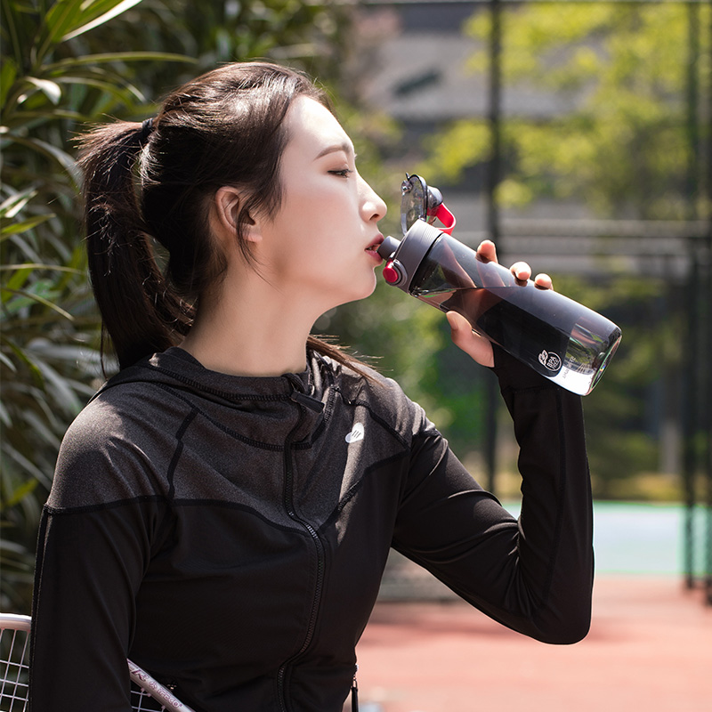 茶花tritan运动水杯耐高温水瓶防摔塑料杯子水壶学生户外440ml - 图0