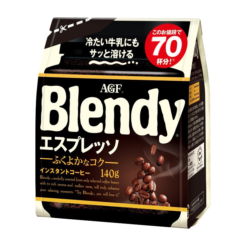 日本AGF咖啡Blendy咖啡速溶美式纯黑咖啡意式浓缩140g无蔗糖进口-图2