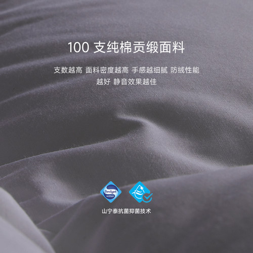 Snowman/斯诺曼95白鹅绒枕头100支纯棉护颈羽绒枕芯三层设计 - 图3